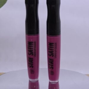 Rimmel London Stay Satin Liquid Lip Colour — #430 FOR SURE Magenta Pink NEW 2pk
